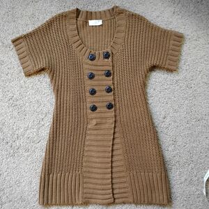 Soft Surroundings Tan Button-Front Cardigan